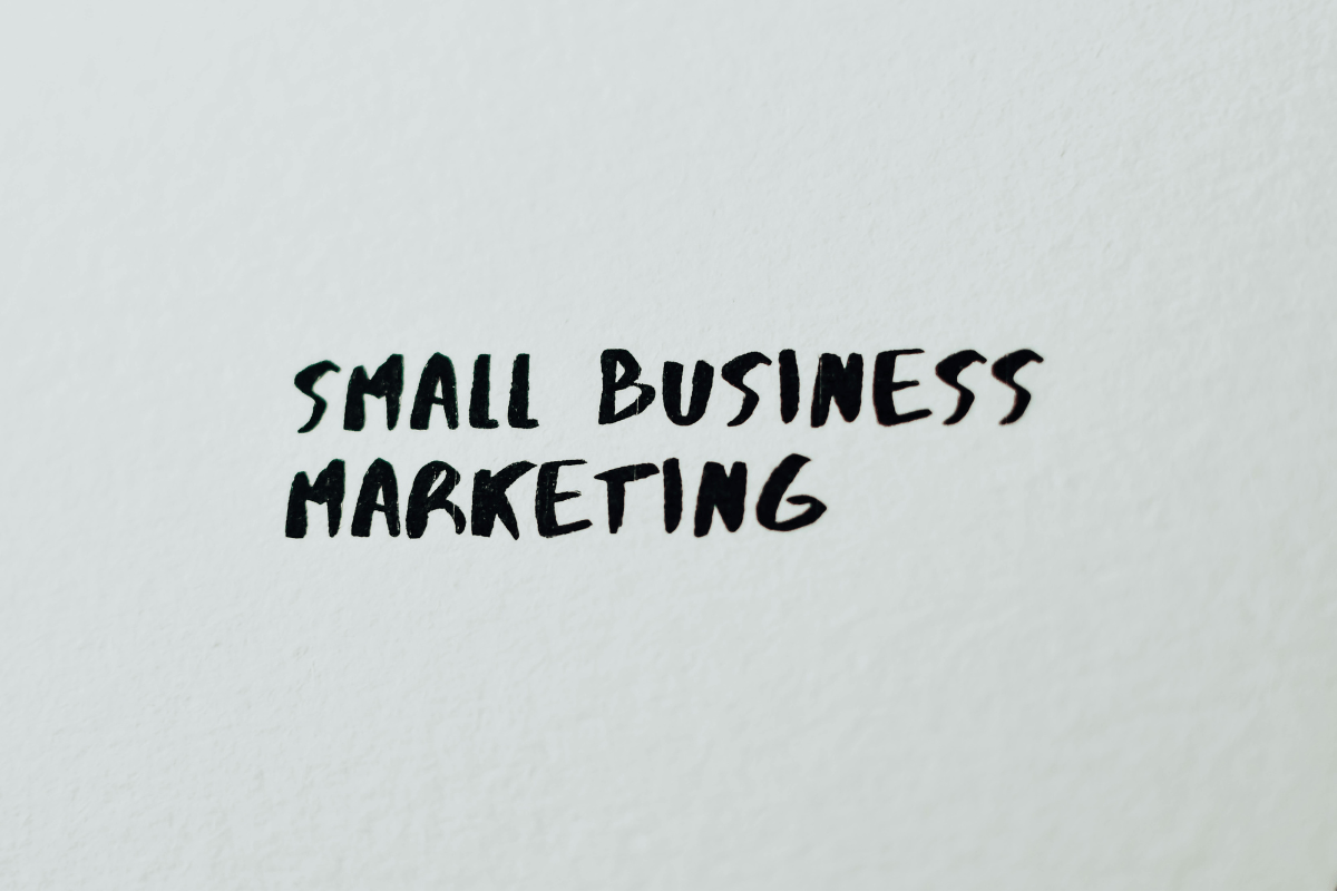 Marketing - How to Start a Swimming Pool Cleaning Business Plain Background with words written as "Small Business Marketing" Illustrating How to Start a Swimming Pool Cleaning Business