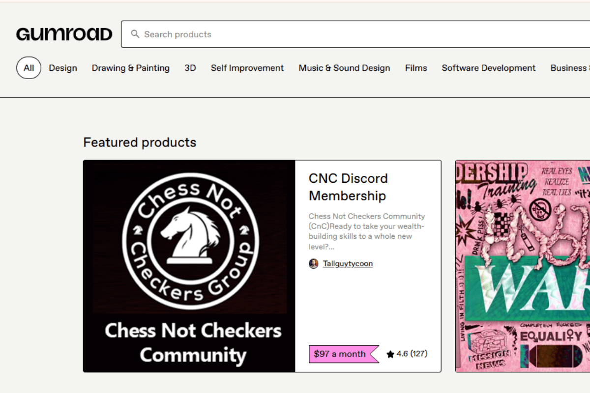 A Gumoad Website Screenshot Illustrating Best Place to Sell Digital Products Online