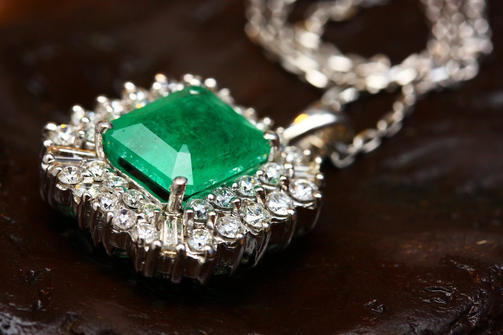 An Emerald Green Stone  Necklace Can be Seen Illustrating How to Start a Jewelry Business on Instagram