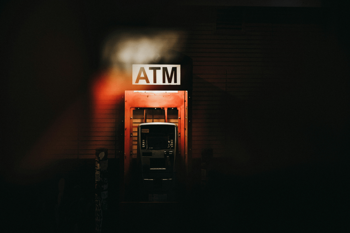 An ATM Machine Can be Seen Illustrating ATM Business Idea.