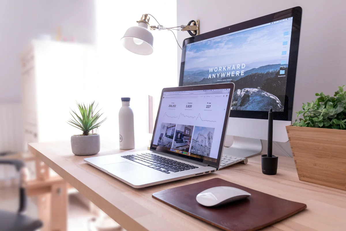 Two Computer Screens Can Be Seen Placed on Table Illustrating Side Hustles 2025 That Need No Experience