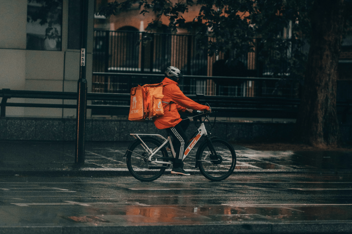 A Rider Delivering Food on Bicycle - Is DoorDash a Good Side Hustle